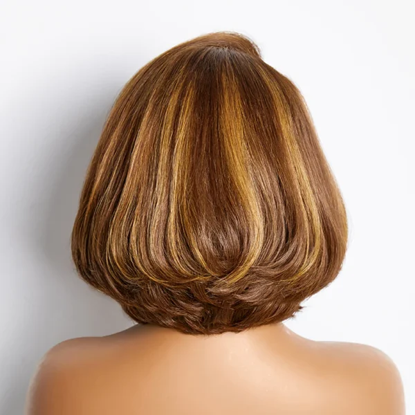 Limited Design -Toffee Brown Mix Blonde Natural Black Layered Cut Glueless 5x5 Closure Lace Bob Wig2 Limited Design Toffee Brown Mix Blonde Natural Black Layered Cut Glueless 5x5 Closure Lace Bob Wig2 600x600