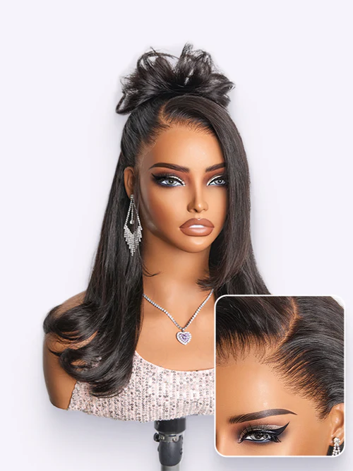 NatureMAX™ 200 250 Density Loose Wave Glueless 13x6 HD Lace Front Wig Human Hair Pre Cut Lace Flexi Fit Drawstring Cap 2