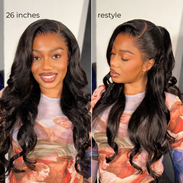 NatureMAX™ 200 250 Density Loose Wave Glueless 13x6 HD Lace Front Wig Human Hair Pre Cut Lace Flexi Fit Drawstring Cap 600x600